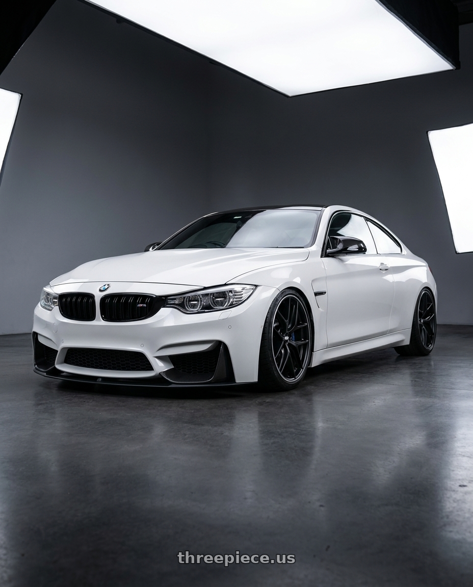 2018 BMW M4 F82 with BBS CC-R 5x120 19x9.0+26 Satin Black wheels