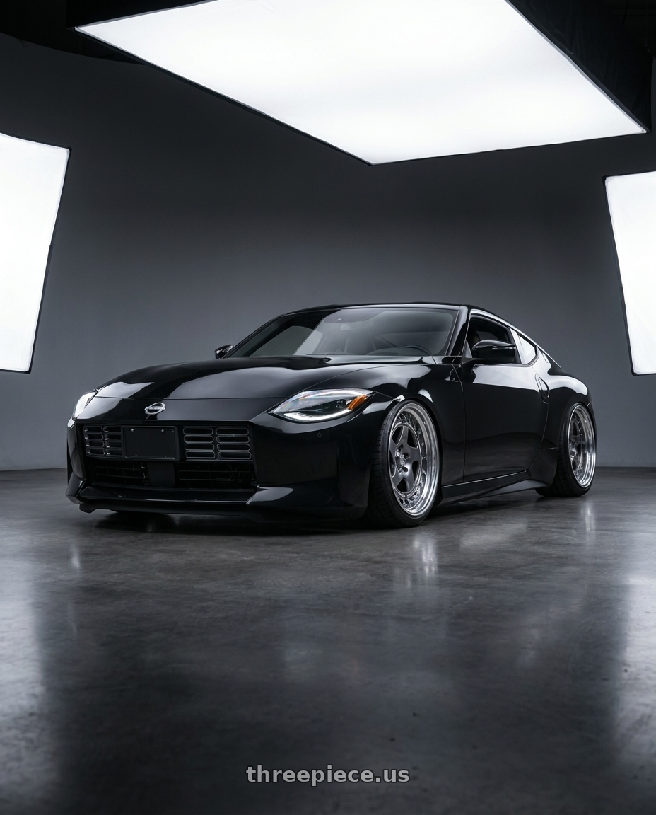 2025 Nissan Z with FORMULA AERO SPOKE 5x114.3 19X10.5+18 SL Disk Titan Silver wheels