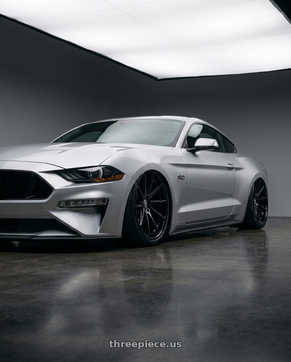 2018 Ford mustang with Rohana RFC10 5x114.3 20x10+25 Matte Black/Gloss Black Lip wheels