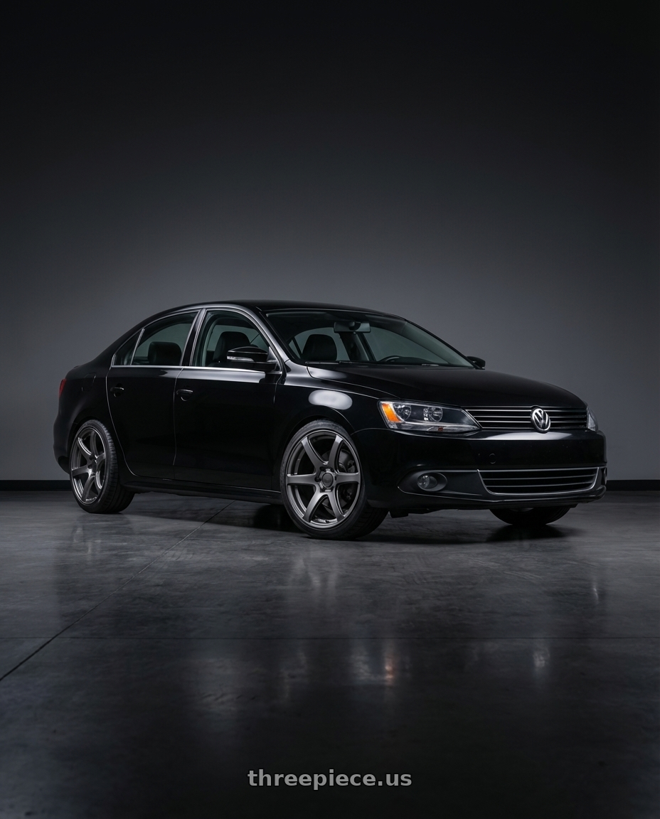 2013 Jetta TSI mk6  with Enkei Cyclone 6x139.7 18x9+0 Matte Gunmetal wheels