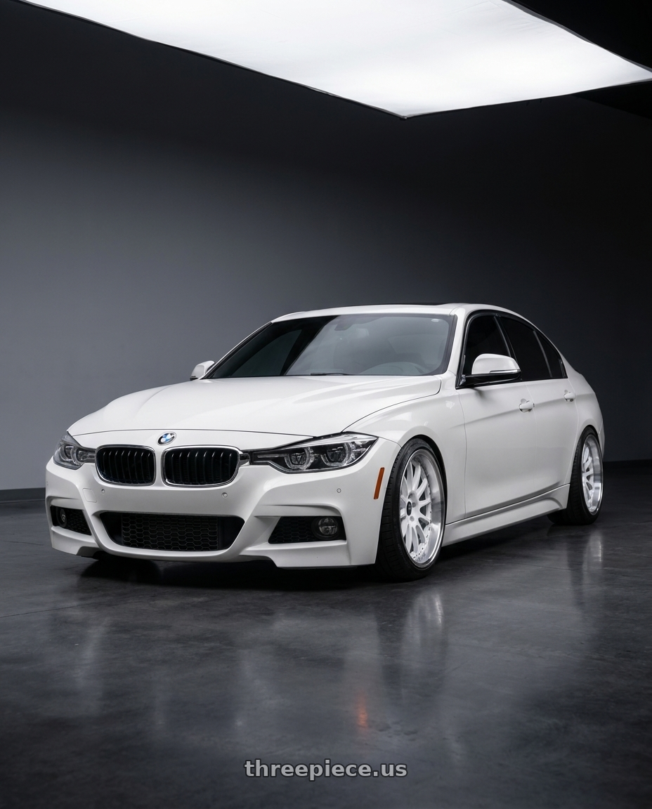 2016 bmw 340i xdrive m with ESR Wheels CS12 5x120 19x9.5 +35 Gloss White Machine Lip wheels