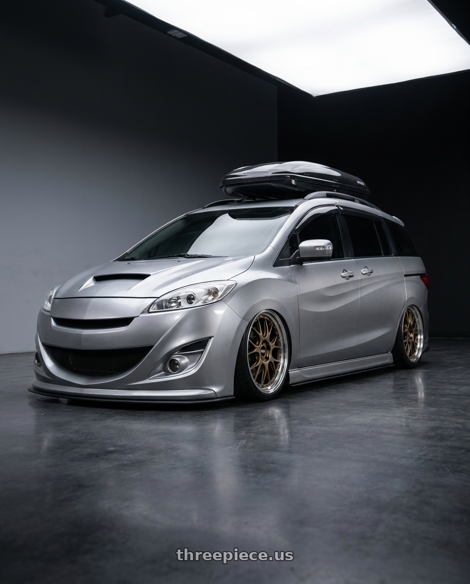 2012 Mazda 5 with BBS LM-R 5x120 20x9.5+23 Matte Bronze wheels