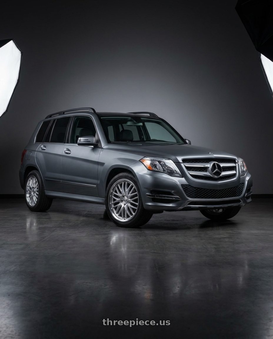 2015 Mercedes Benz GLK350 4MATIC with V�xx Masi 5x112 20x9+35 Silver Mirror Mach Lip wheels