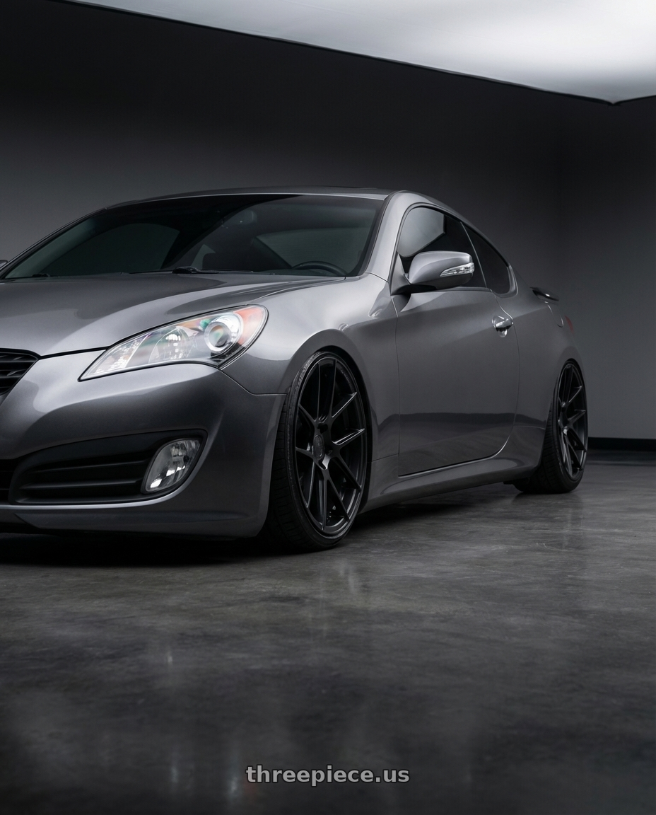 2014 Hyundai Genesis Coupe with Avant Garde Wheels M510 5X114.3 19x9.5 +40 Matte Black wheels