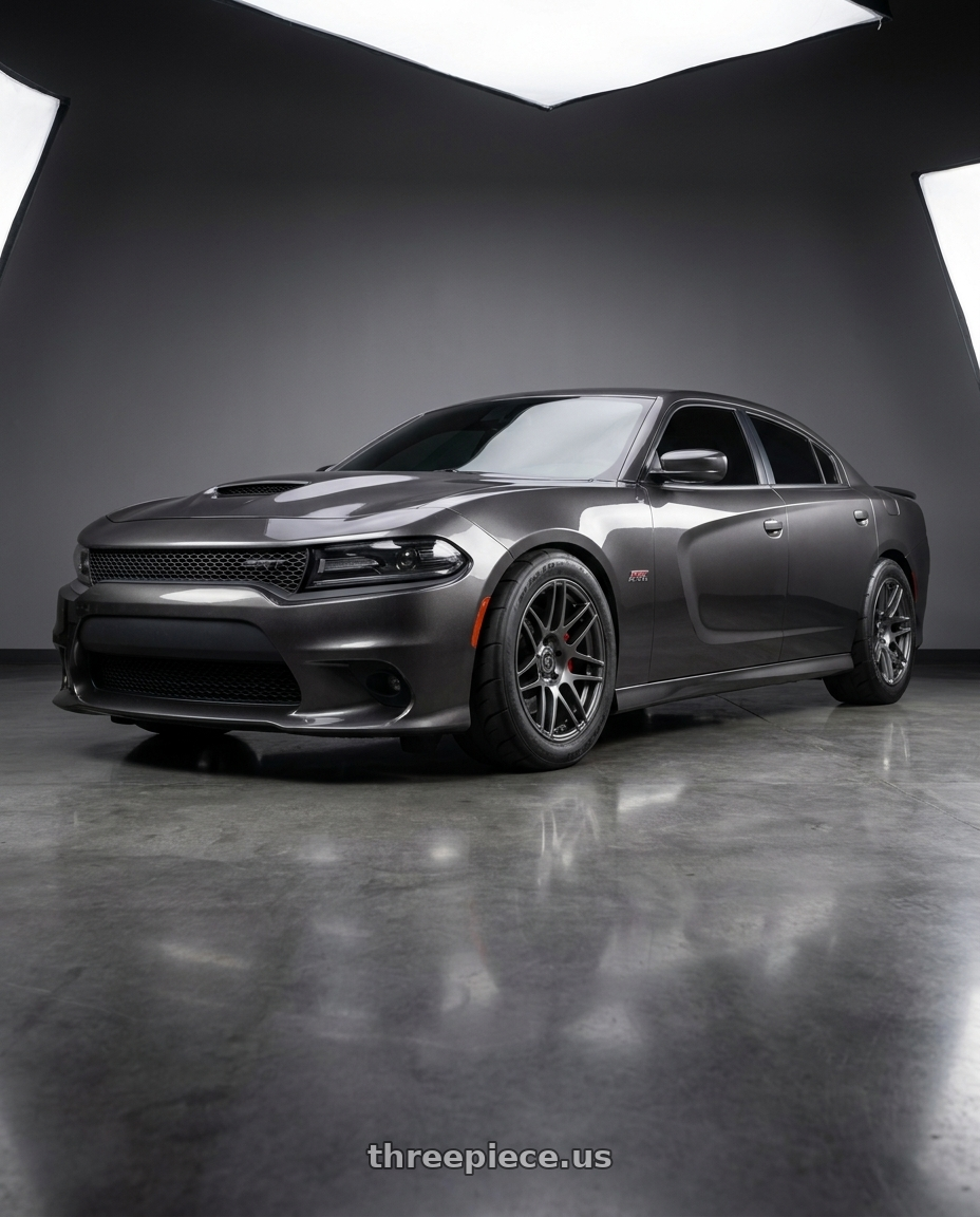 2016 dodge charger srt with Forgestar F14 Drag 5x120 17x10 +44 Gloss Anthracite wheels