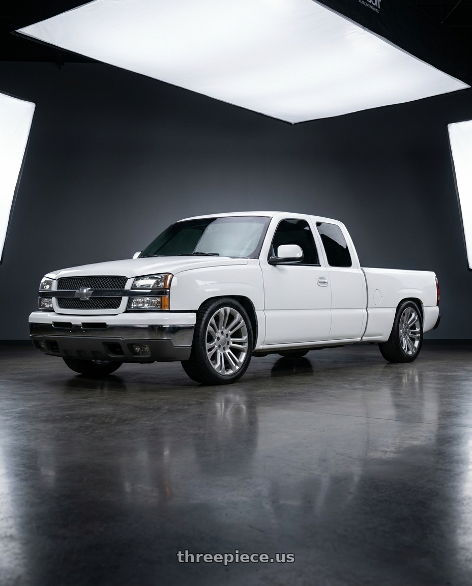 2004 Chevrolet Silverado with OE Wheels CV43B 6x139.7 22x9+24 Hyper wheels