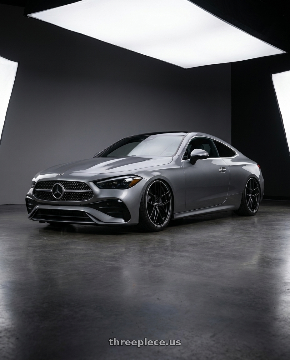 2024 Benz Cle with BBS CC-R 5x112 19x8.0+27 Satin Black wheels