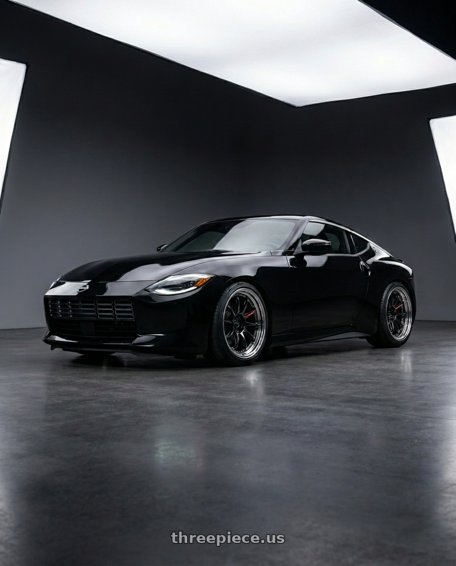 Nissan Z Performance 2024 with Work Emotion Zr10 5x114.3 19x10.5 +15 Glim Black Diamond Rim cut wheels