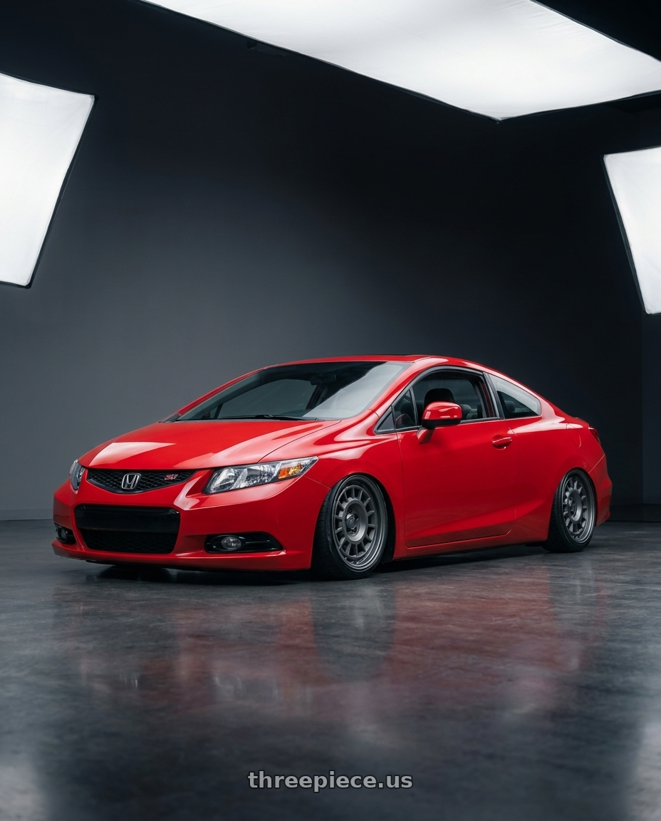 2015 Honda Civic Si with fifteen52 ALPEN MX 5x114.3 17x8 +38 FROSTED GRAPHITE (SATIN GREY) wheels