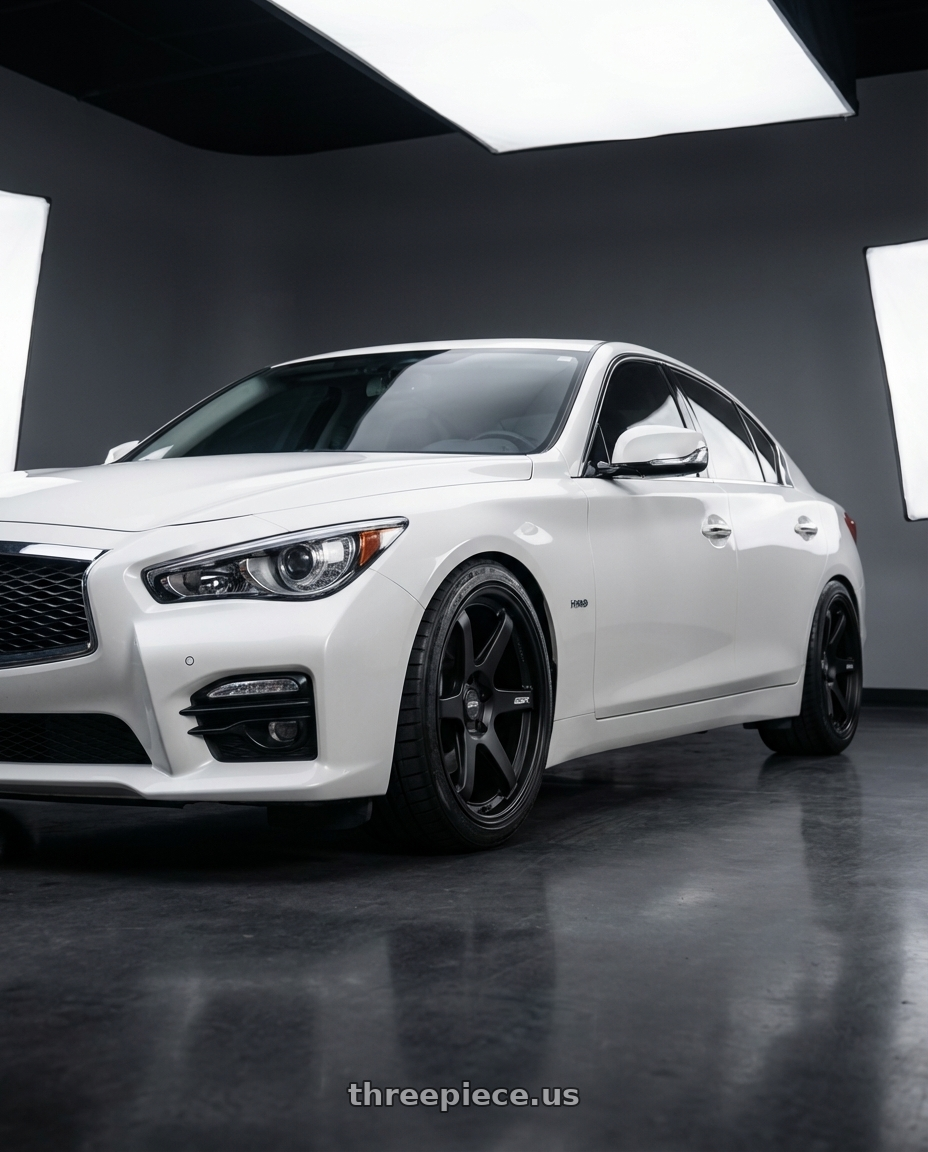 2020 Infiniti Q50 with ESR Wheels APEX SERIES AP6 5x114.3 19x9.5 +22 Matte Black wheels