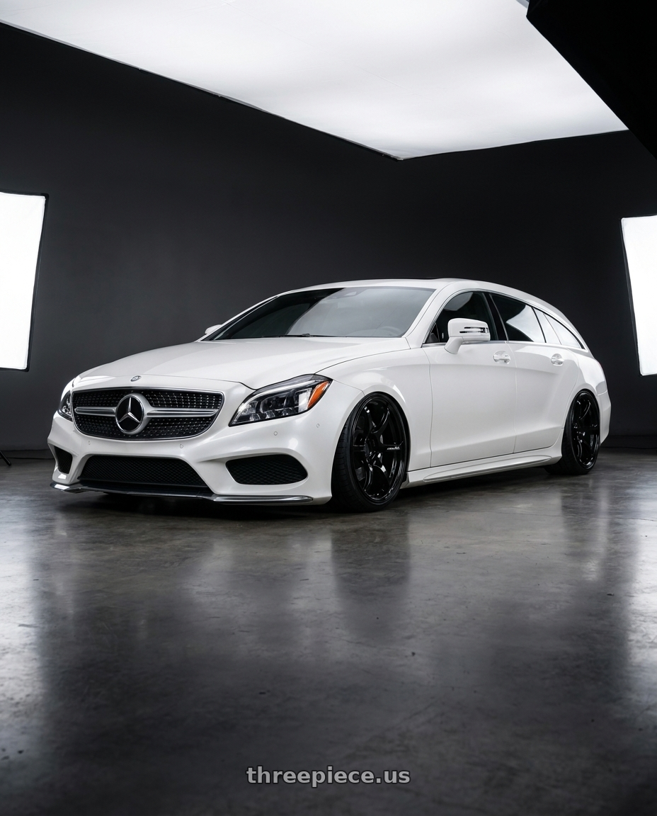 2016 Cls 400 Shooting Brake White with Advan RGIII 5x112 19x8.5+45 Gloss Black wheels