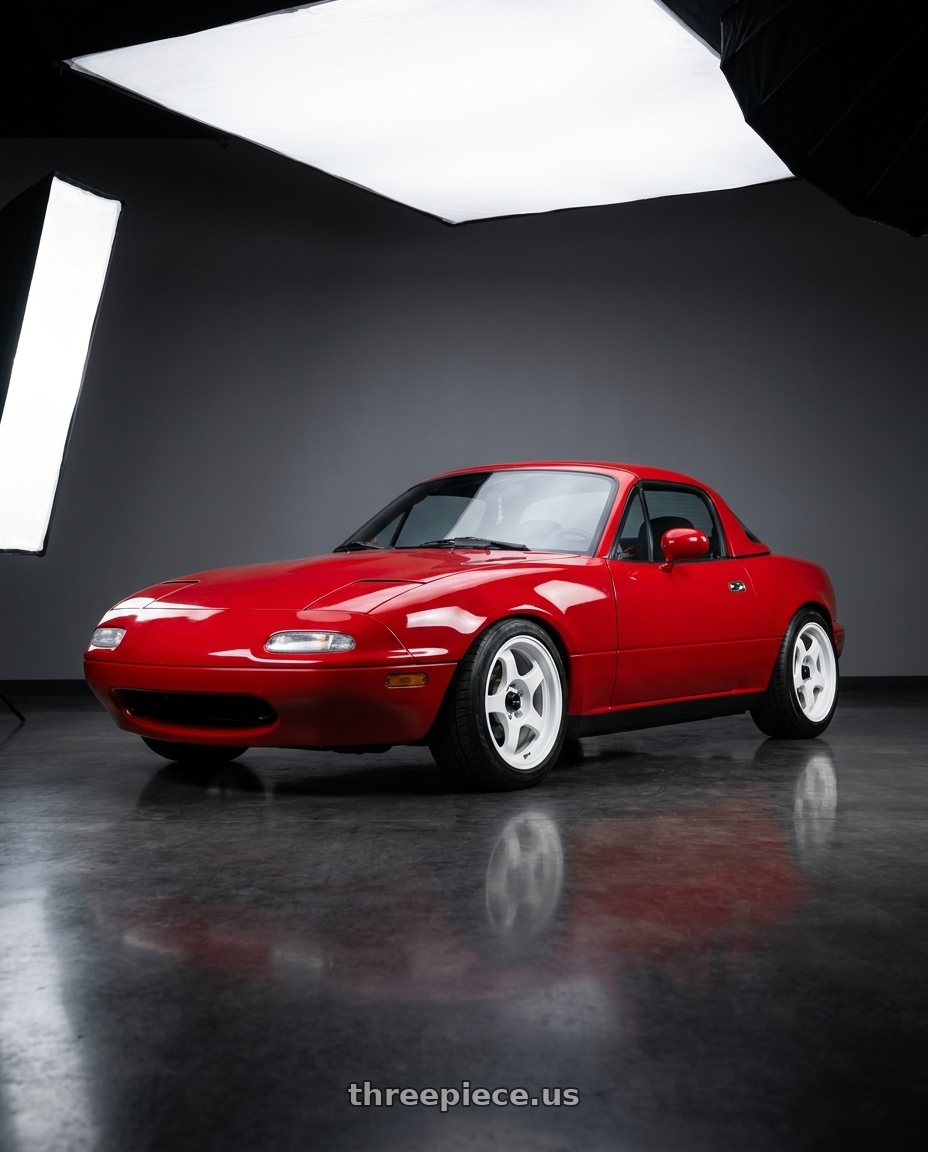 1990 Mazda miata with Vors SP1 4x108 15x8  +20 All White wheels