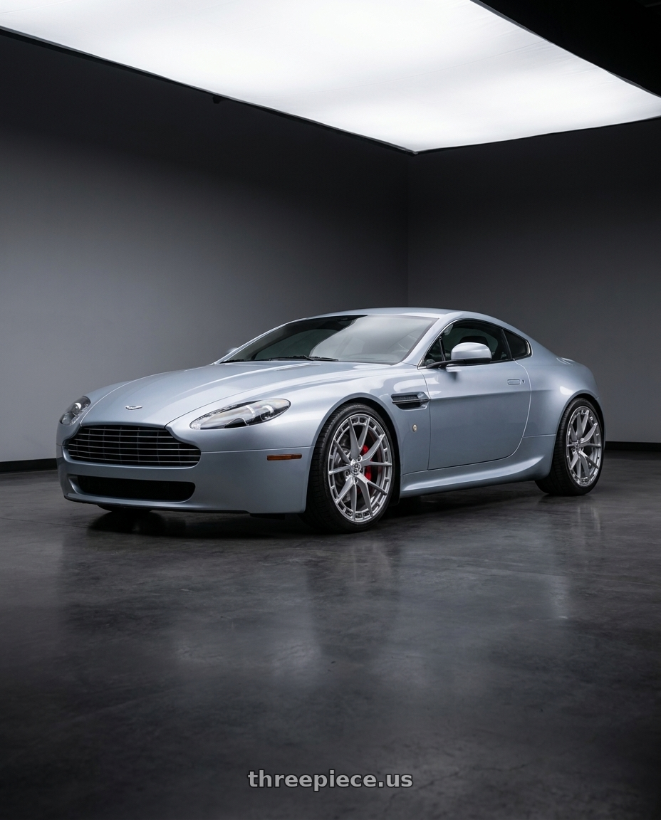 2011 Aston Martin V8 Vantage with TIS Motorsports 504S 5X112 17x7.5 +35 Gloss Silver wheels