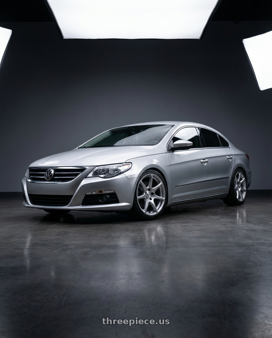 2015 Volkswagen CC with Kansei K11S Tandem 5X112 19x9.5 22 Hyper Silver wheels