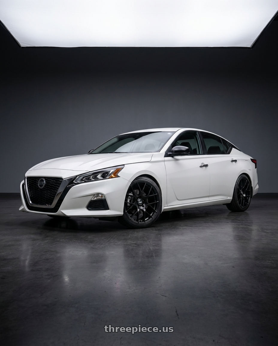 2021 Nissan Altima SV with Enkei Raijin 5x114.3 19x8+40 Black wheels