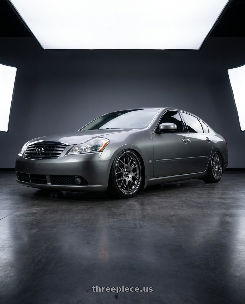 2006 Infiniti M45 with BBS CH-RII 5x120 21x9 +28 Satin Platinum Center Black Lip SS Rim Prot wheels