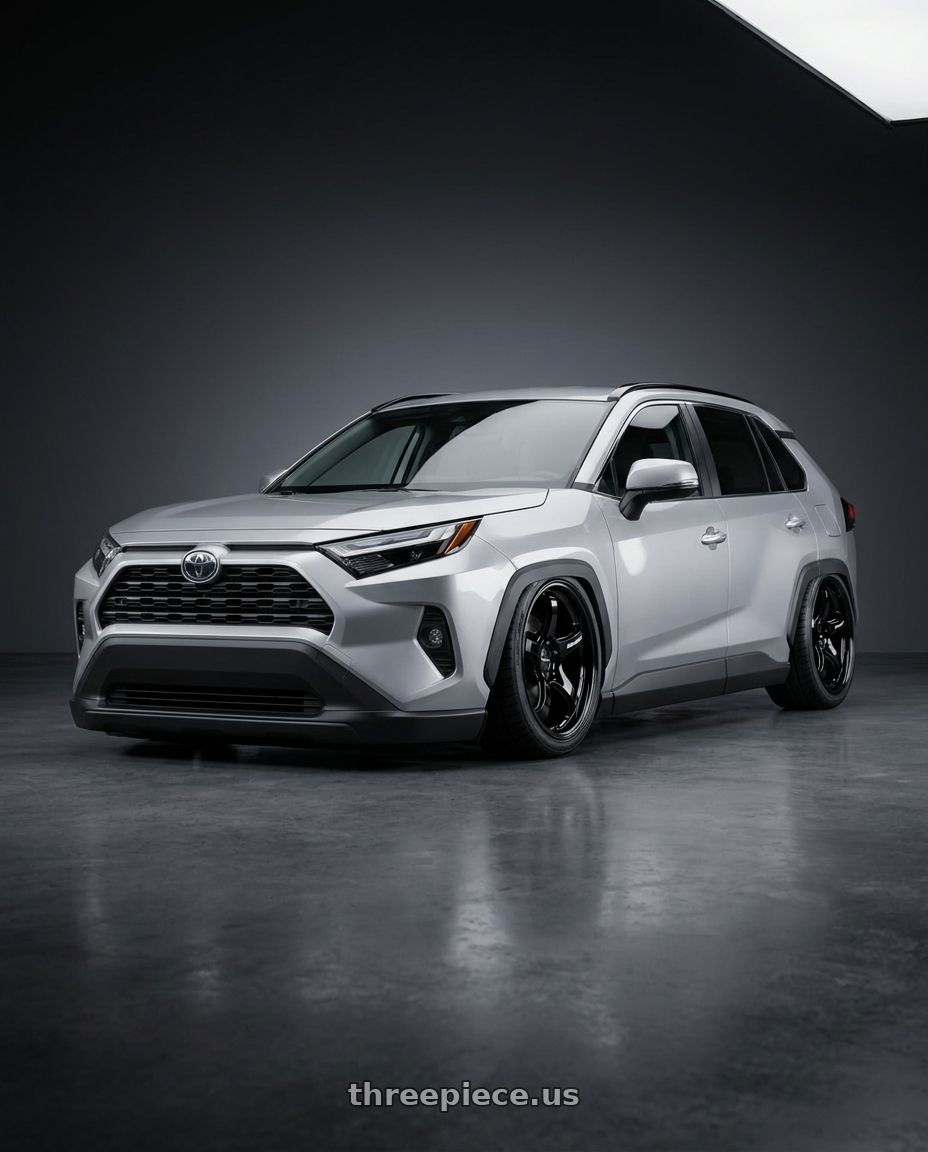 2024 Toyota Rav4 with WedsSport RN-05M 5x112 19x10.0+40 Gloss Black wheels