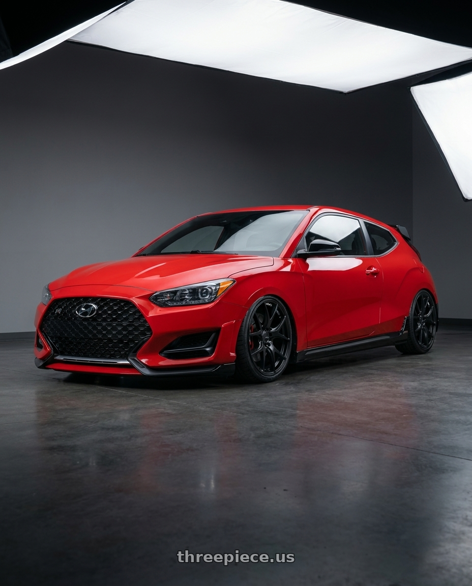 2022 Hyundai Veloster N with Ssr Gtv03 5x114.3 19x8.5+38  FLAT BLACK wheels