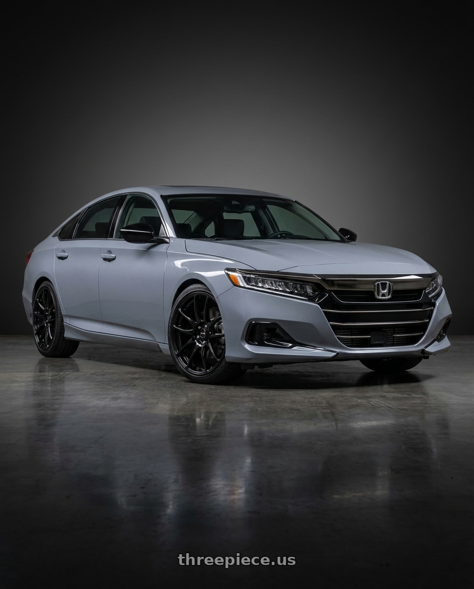 2021 Honda Accord EX-L with Vors TR4 5x114.3 18x8.5  +35 Gloss Black wheels