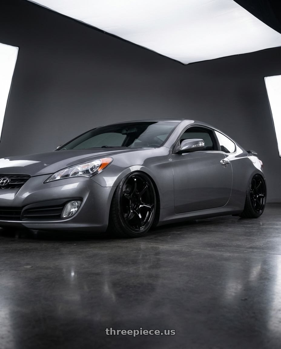 2014 Hyundai Genesis Coupe with Advan RGII 5x114.3 19x10+35 Gloss Black wheels