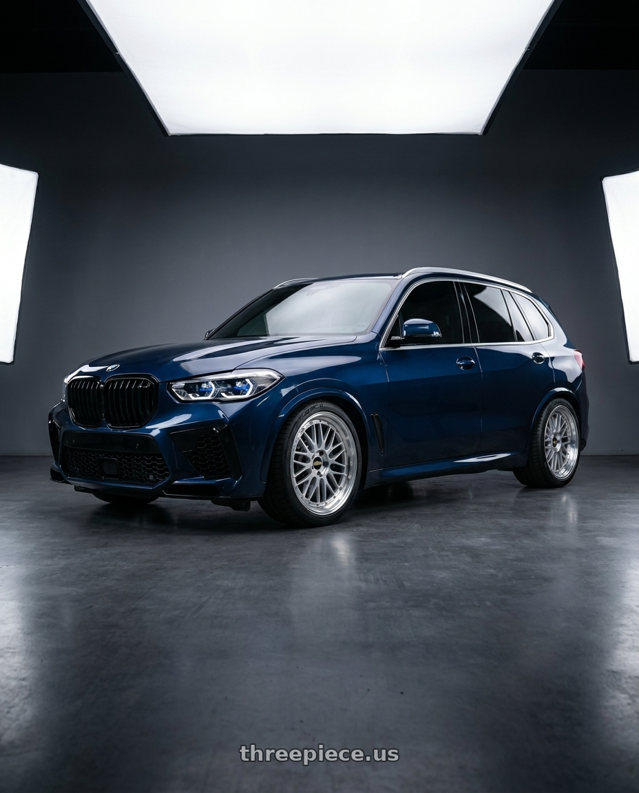 2019 bmw x5 with BBS LM 5x112 21x10.0+40 Diamond Silver wheels