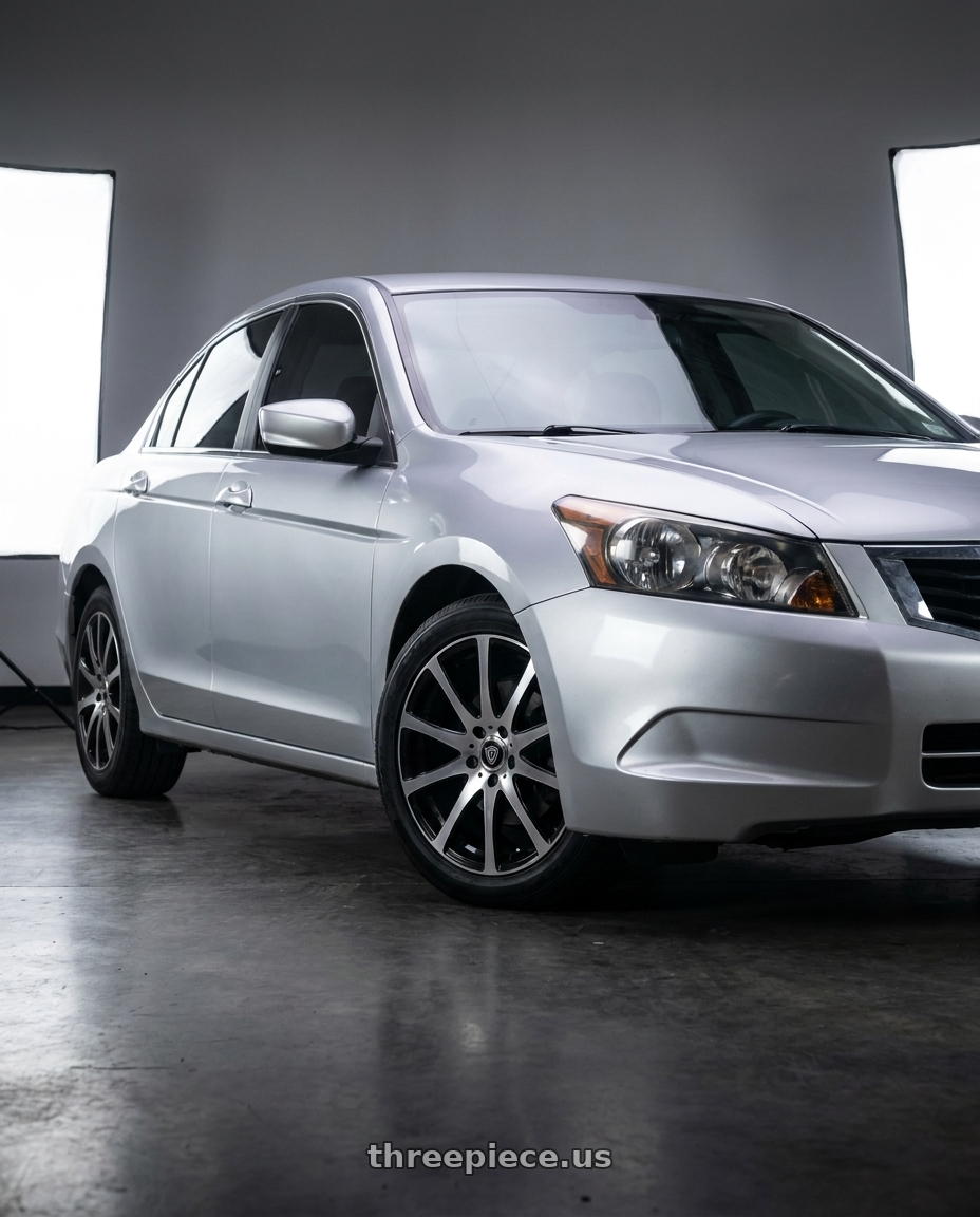 2010 Honda accord with G - LINE ALLOYS G0001 4x100/4x114.3 17x7.5+35 BLACK / MACHINED wheels