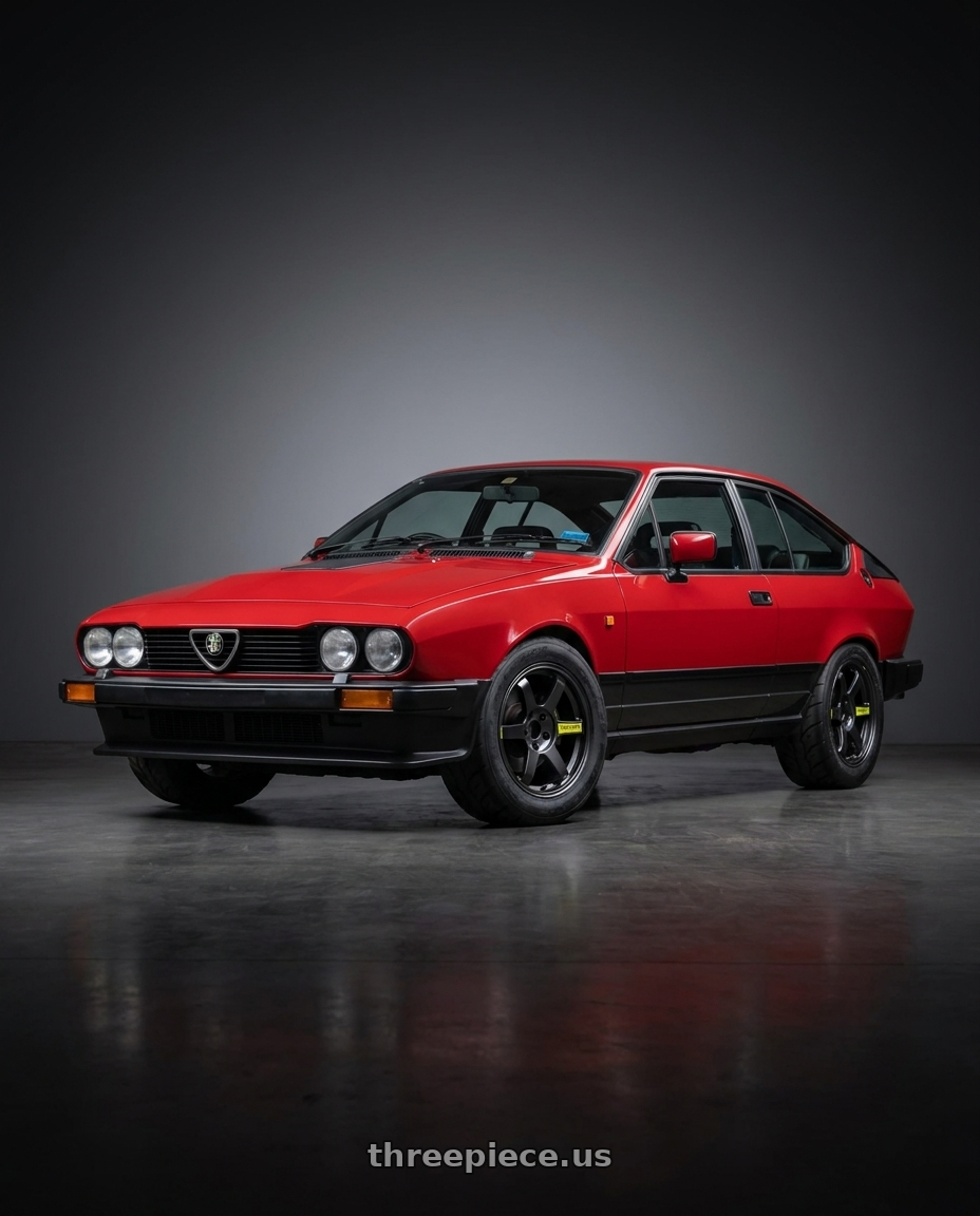 1981 Alfa Romeo gtv6 with Volk Racing TE37 Saga SL M-Spec 5x100 18x9.5+45 Pressed Black wheels