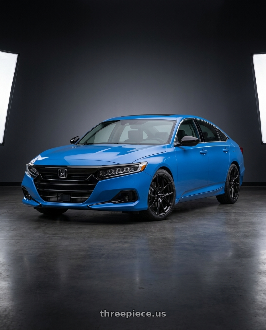 2021 Honda Accord EX-L with American Racing AR943 5X114.3 17X8 +35 GLOSS BLACK wheels