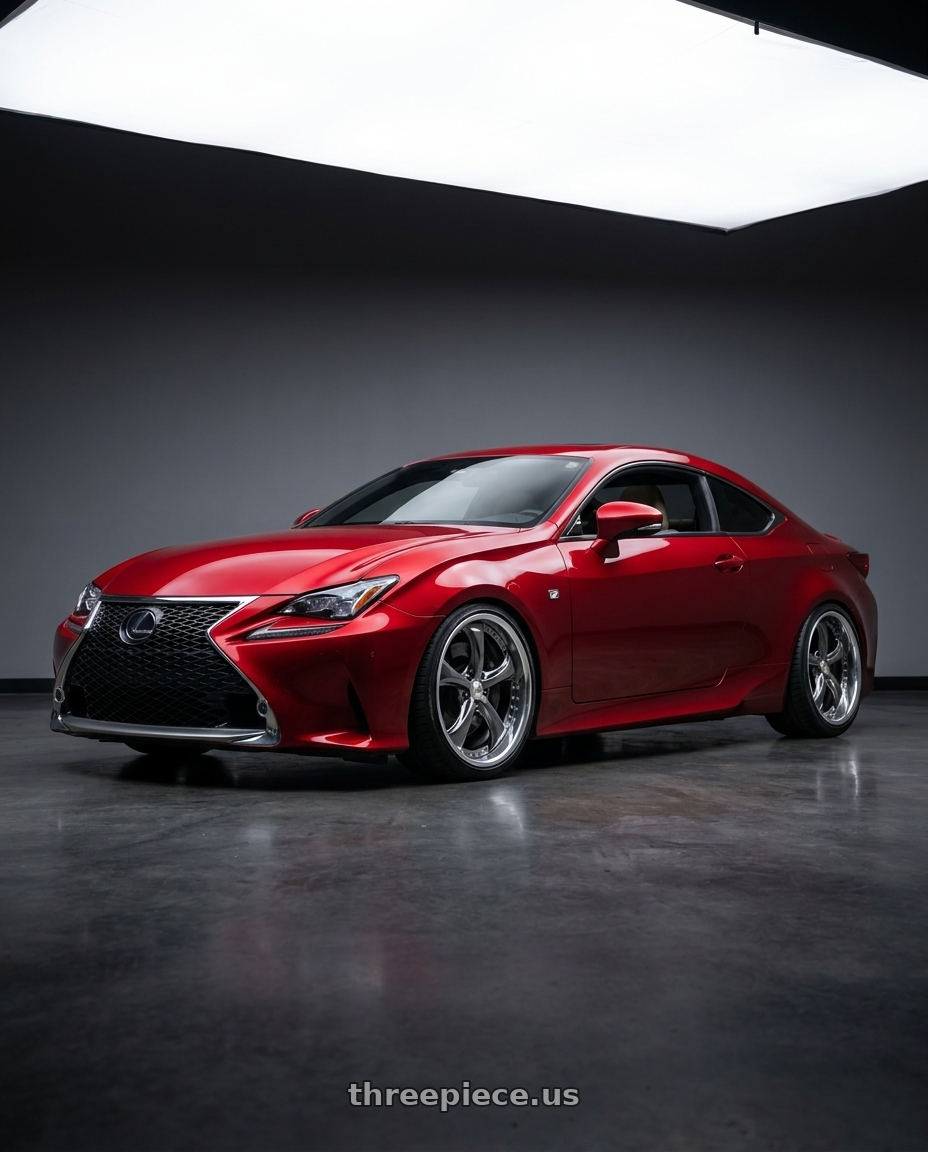 2017 Lexus rc350 F Sport with Work Wheels VS-KF 5x98 19x9-4 Brilliant Silver Black O Disk FULL REVERSE wheels