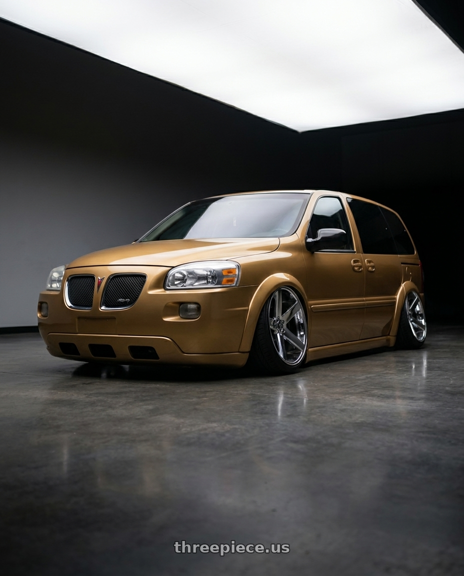 2009 pontiac montana sv6 custom stubby with DUB 1PC S115 BALLER 5X114.3 22X8.5 +38 CHROME PLATED wheels