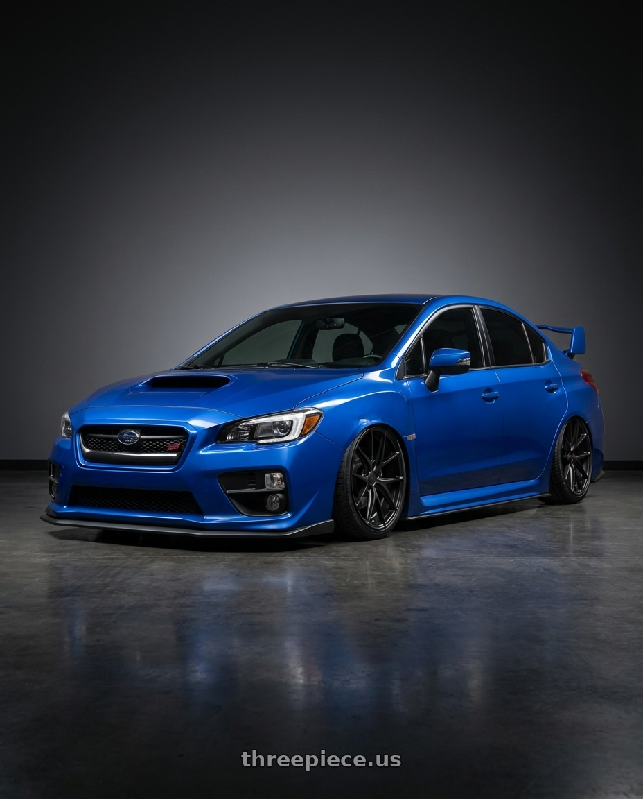 2013 Subaru WRX STI with Niche 1PC M117 MISANO 5X114.3 18X8 +40 MATTE BLACK wheels