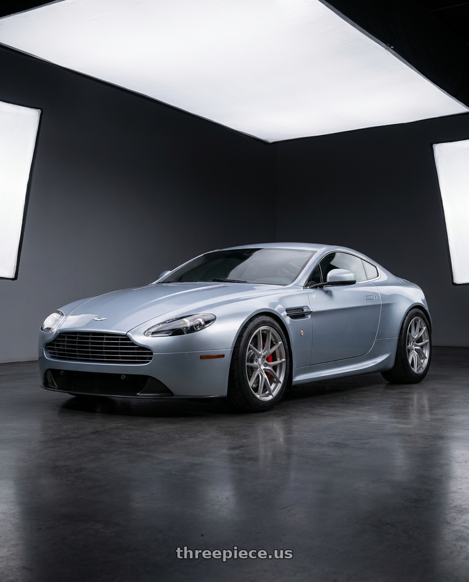 2011 Aston Martin V8 Vantage with Fittipaldi 360BS 5x114.3 20x10 +42 Brushed Silver wheels