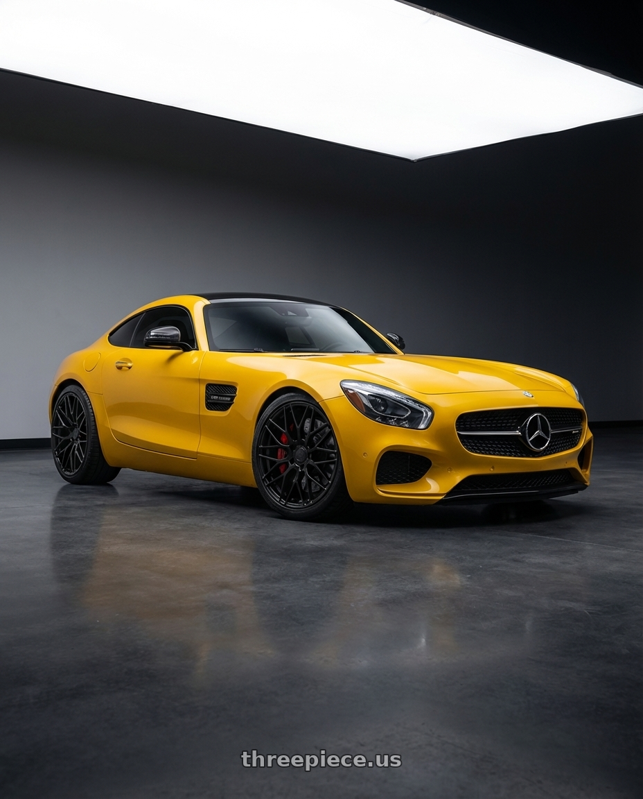 2019 Mercedes-Benz AMG GT with Avant Garde Wheels M520R 5X112 19x8.5 +35 Gloss Black wheels