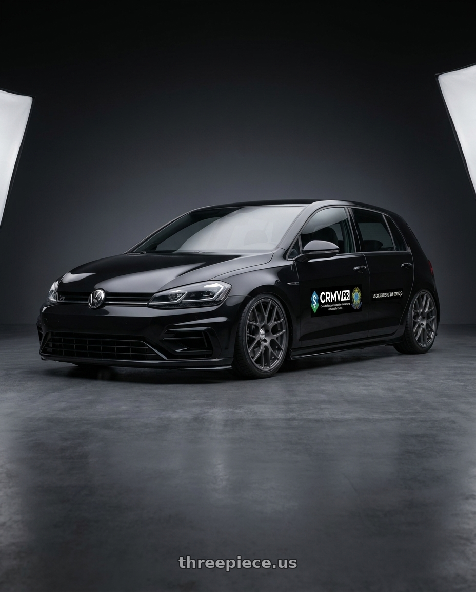 2019 VOLKSWAGEN GOLF ADESIVADO with TSW NURBURGRING 5X114.3 17X7.5 +45 MATTE GUNMETAL wheels