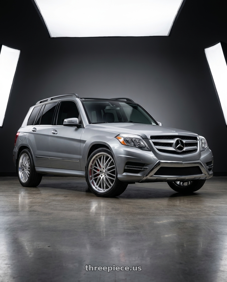 2015 Mercedes Benz GLK350 4MATIC with TSW SNETTERTON 5X112 20X8.5 +35 HYPER SILVER W/ MIRROR CUT LIP wheels