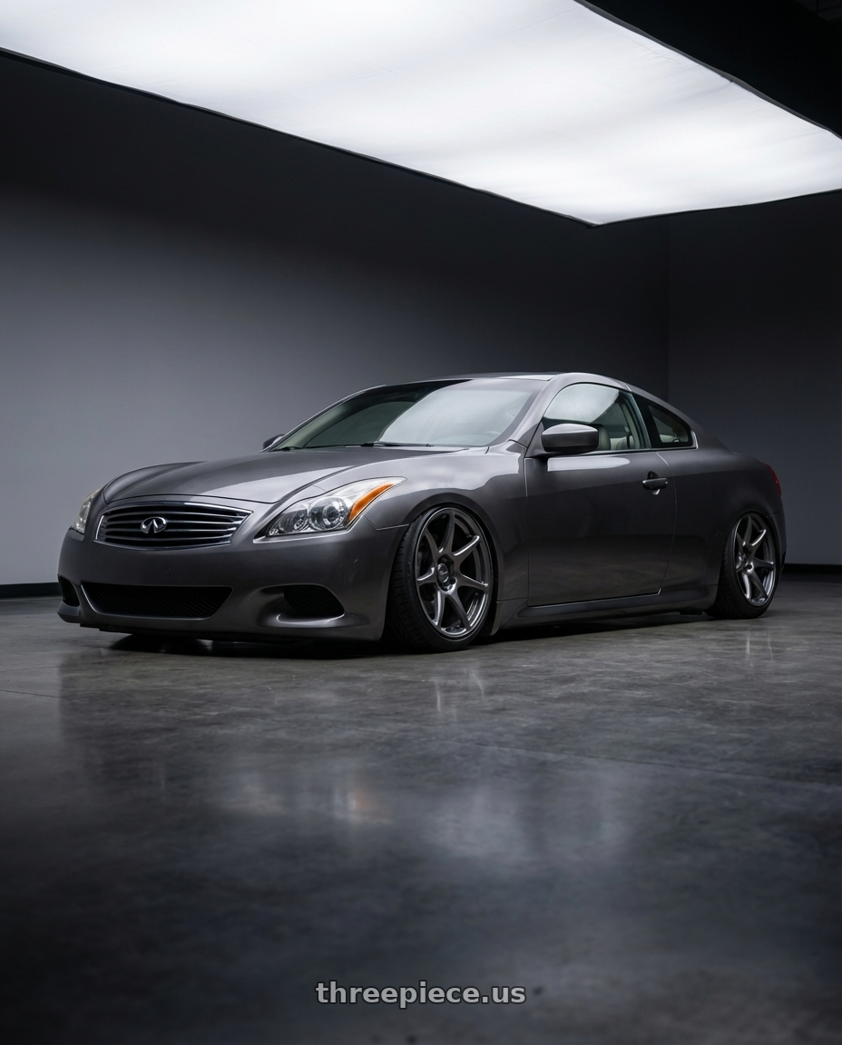 2011 Infiniti g37 with Kansei K11G Tandem 5x114.3 19x10.5 12 Gunmetal wheels