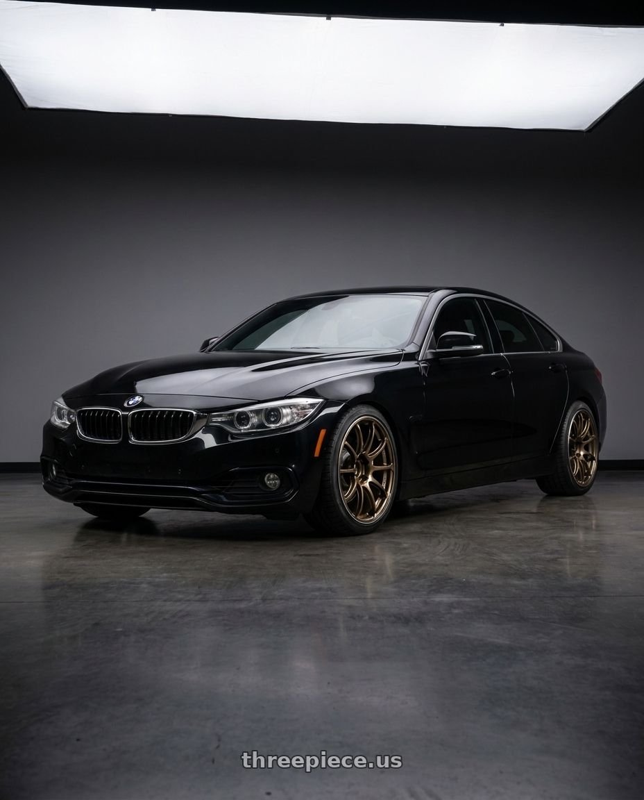 2019 BMW 430i Gran Coupe with Advan Racing RSIII 5x114.3 18x9.5 +35 UMBER BRONZE METALLIC & RING wheels
