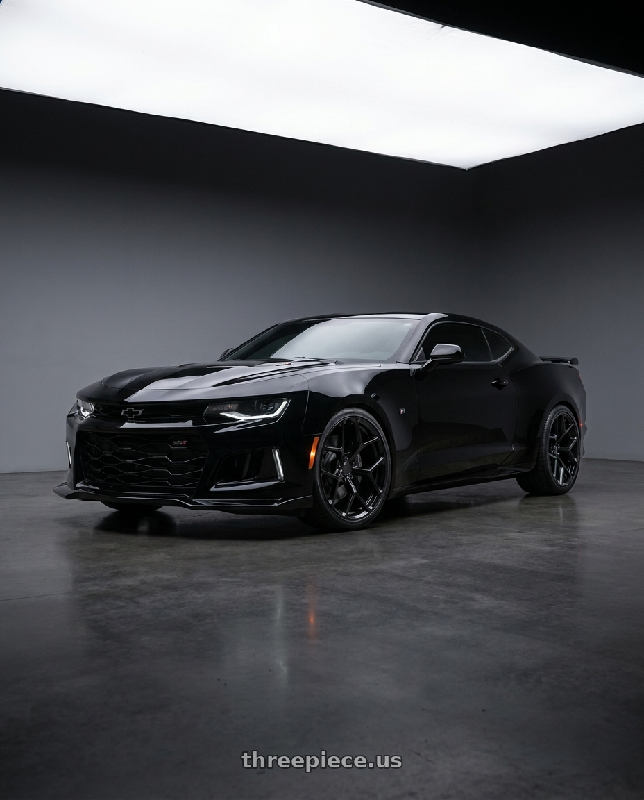 2021 Chevrolet Camaro SS with MRR M228 5x120 20x9  +25 Gloss Black fit Chevy Camaro 1LE Style wheels