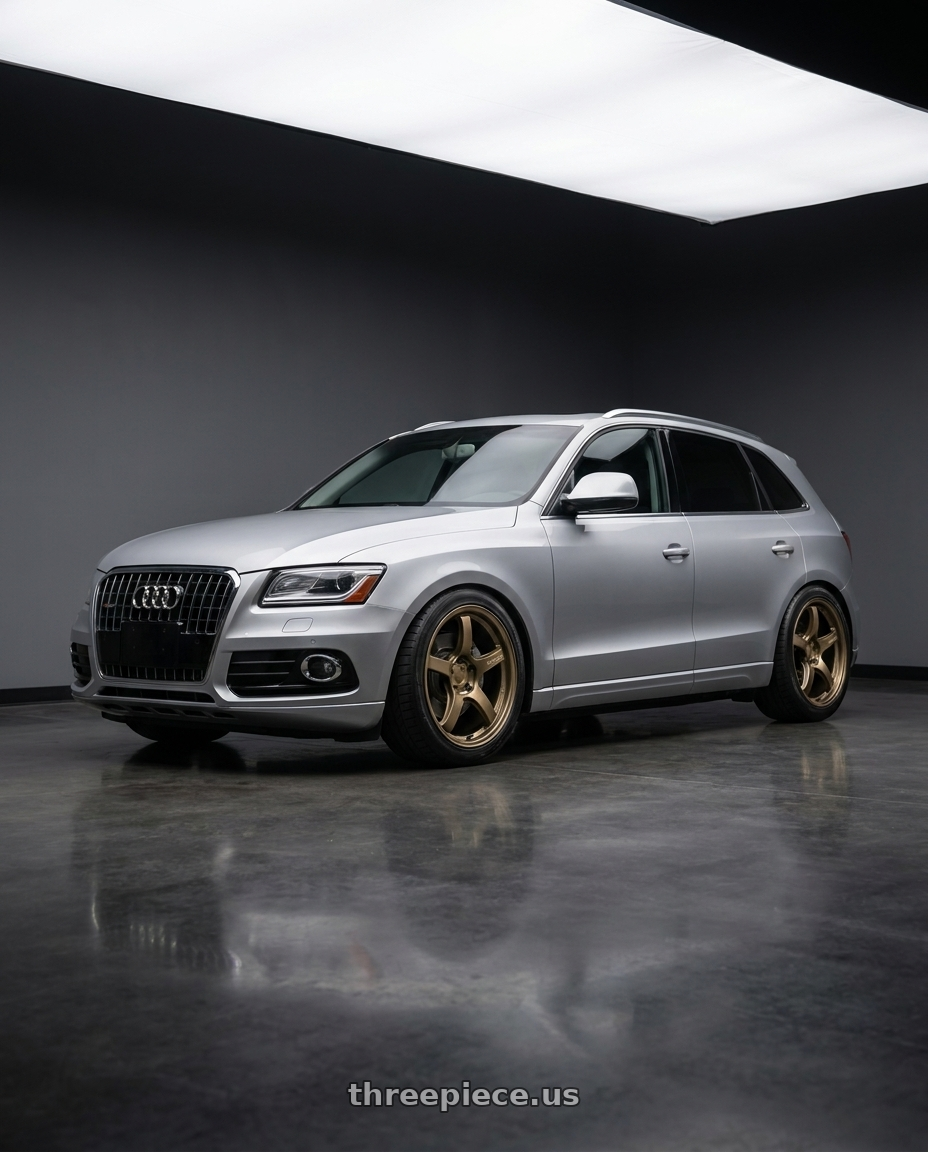 2013 AUDI Q5 with Gram Lights 57CR 5x114.3 18x9.5 +38 Almite Gold wheels