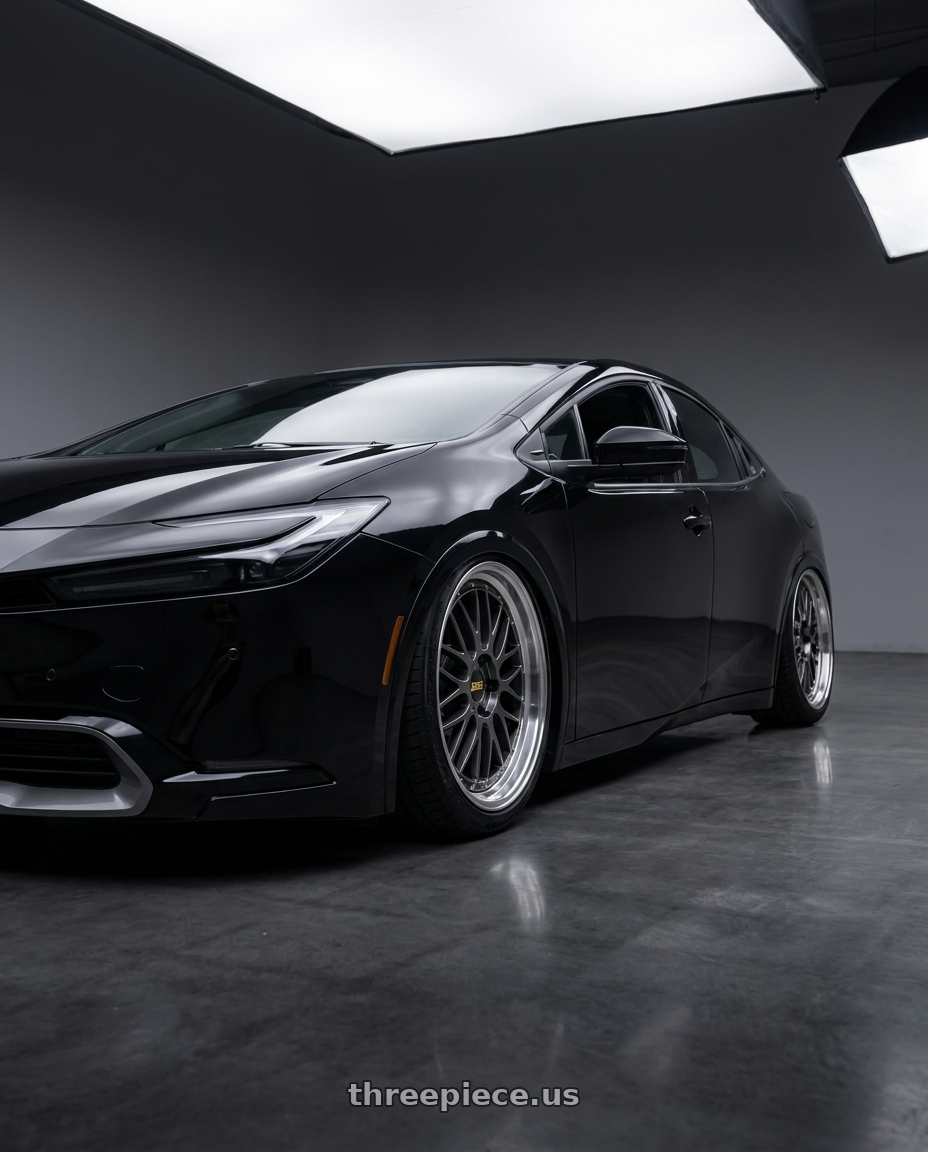 2027 Toyota prius with BBS LM 5x114.3 17x7.5+38 Diamond Black wheels