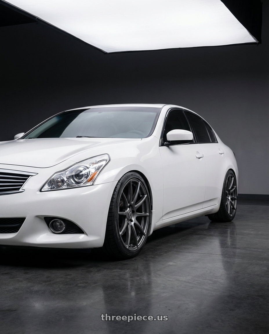 2014 Infiniti G37 Coupe with Forgestar CF10 5x114.3 19x9 +35 Gloss Anthracite wheels