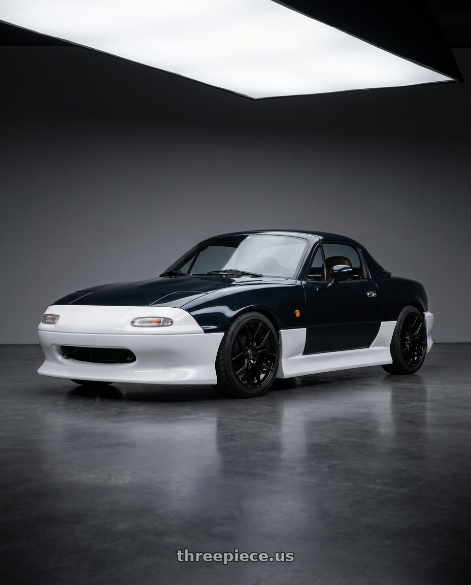 1996 MX-5 NA with MARQUEE WHEELS M1000 5x115 20x9+15 GLOSS BLACK wheels