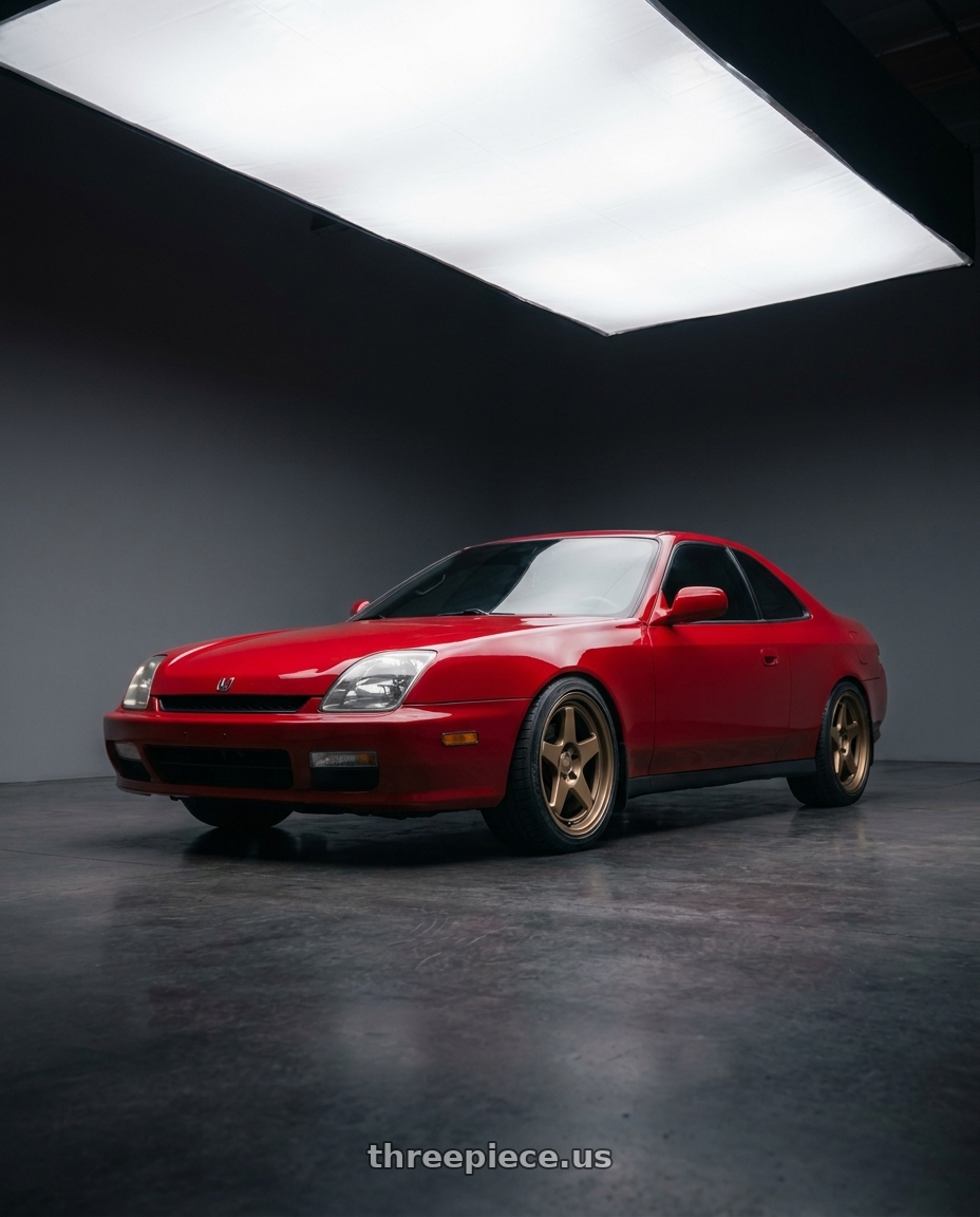 1999 Honda prelude with Kansei K12G KNP 5X100 17x9 35 Gunmetal wheels