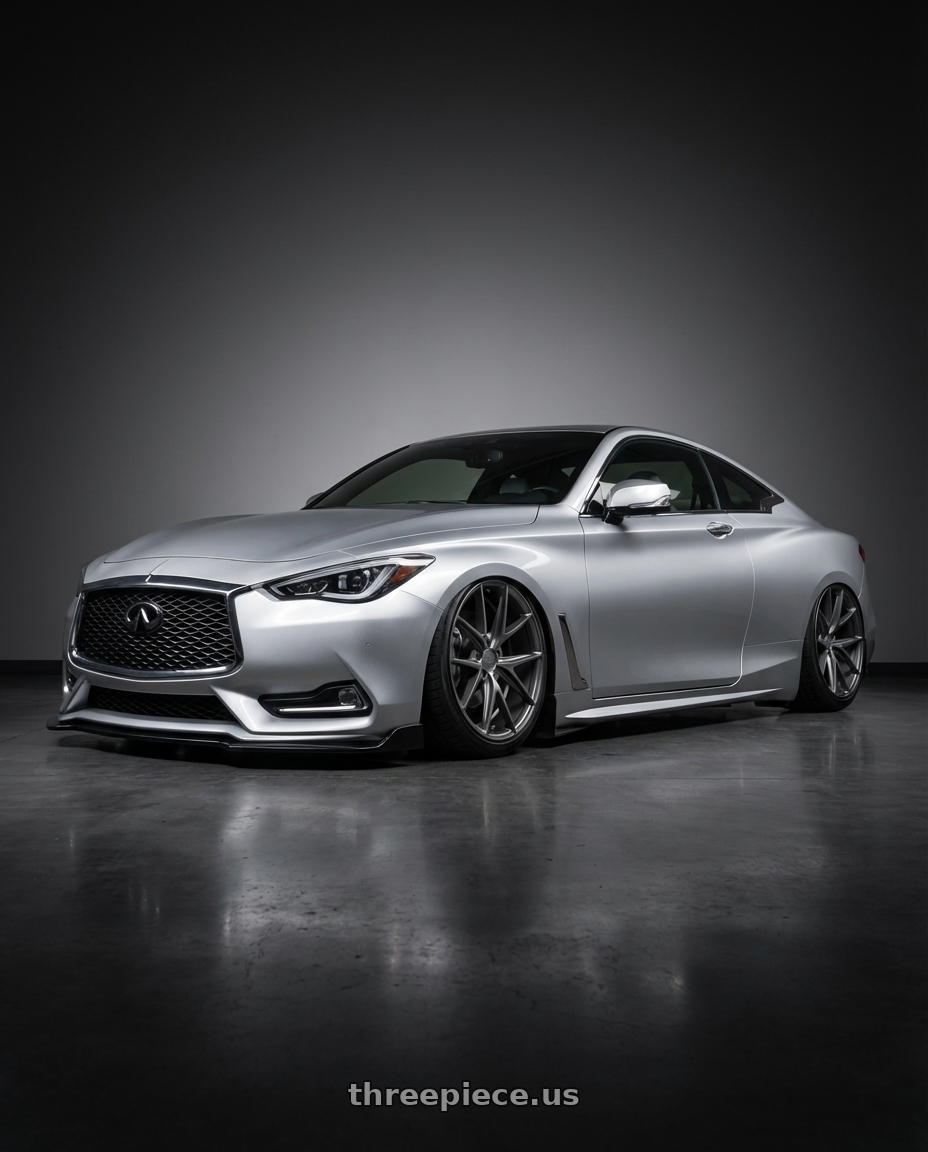 2020 Infiniti Q60 with Niche 1PC M116 MISANO 5X114.3 20X9 +25 MATTE GUN METAL wheels
