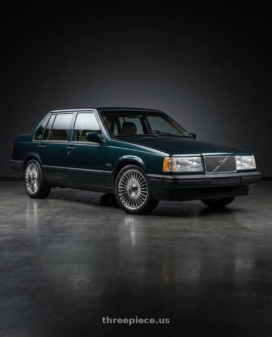 1991 Volvo 940 se with DOLCE LUXURY TRENTO 5x108/5x112 22x9 +35 Chrome wheels