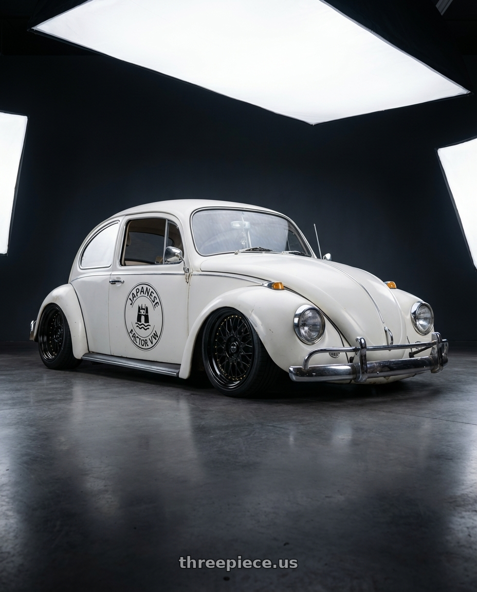 vw japan 1967 with ARC AR1 5x114.3 17x8.5  +35 All Black Gold Rivet wheels