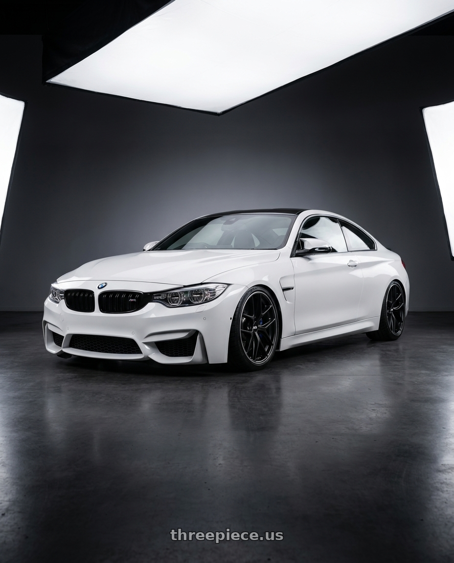 2018 BMW M4 F82 with BBS CC-R 5x120 19x9.0+26 Satin Black wheels