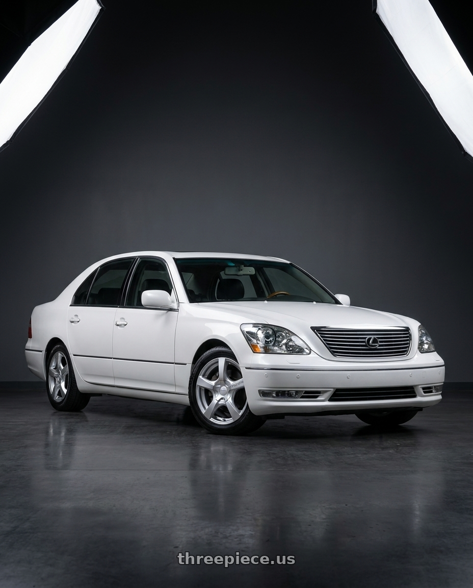 2004 Lexus LS 430 with TOUREN TR9 3190 5x108/5x114.3 18x8 +40 GLOSS HYPER SILVER wheels