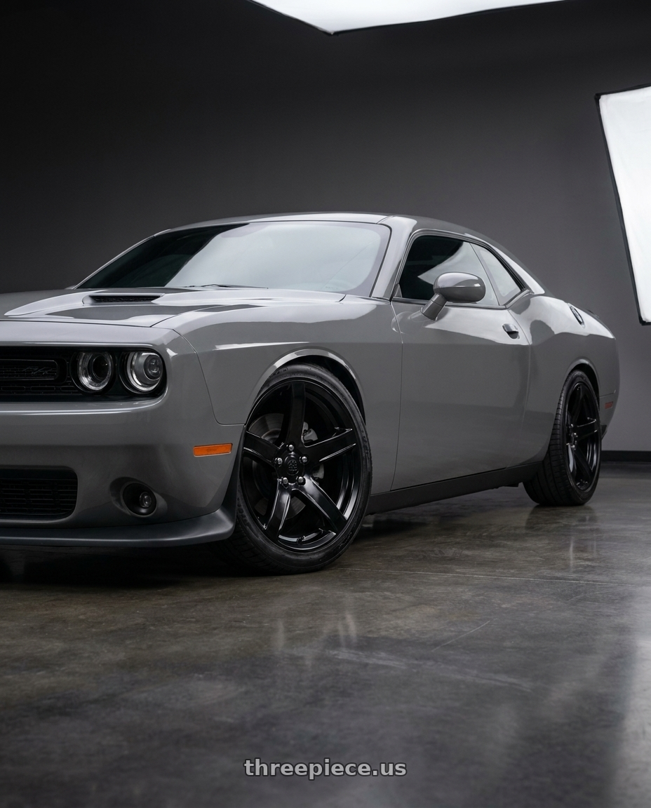 2021 Dodge Challenger SXT with OE Wheels DG22 5x115 20x9.5+18 Satin Black wheels