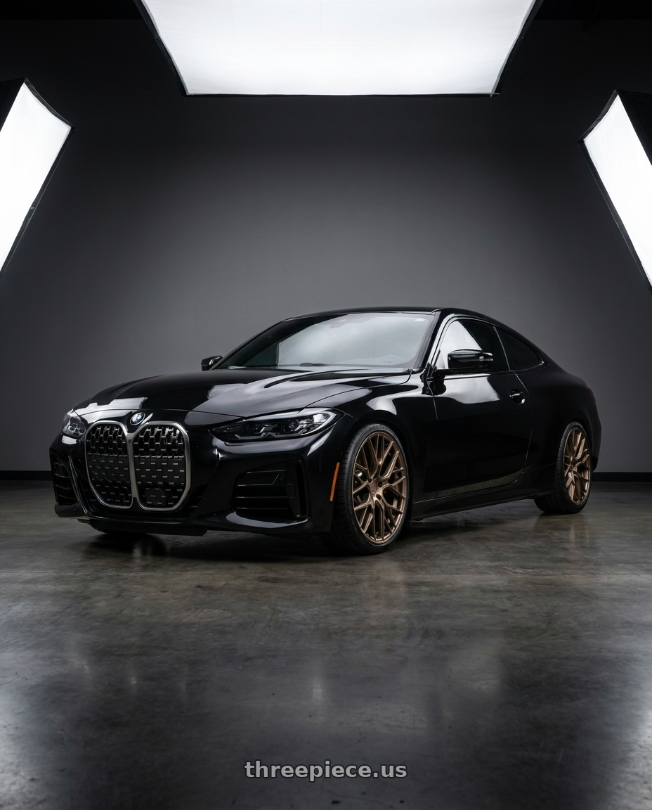 2020 bmw 430 with Aodhan AFF9 5x120 20x10.5+35 Matte Bronze wheels